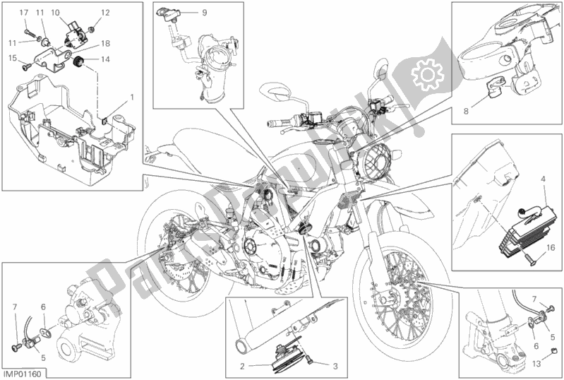 All parts for the 13d - Electrical Devices of the Ducati Scrambler Desert Sled 803 2020